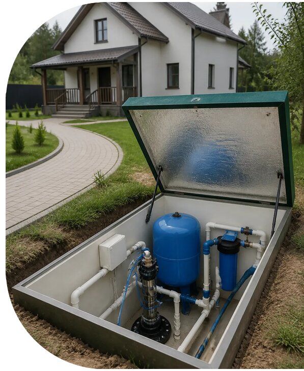 Автономное водоснабжение дома в Белорецке от 152055 р. | АПаруса-Блр